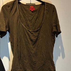 HUGO Hugo Boss Khaki Short Sleeve Top⭐️
